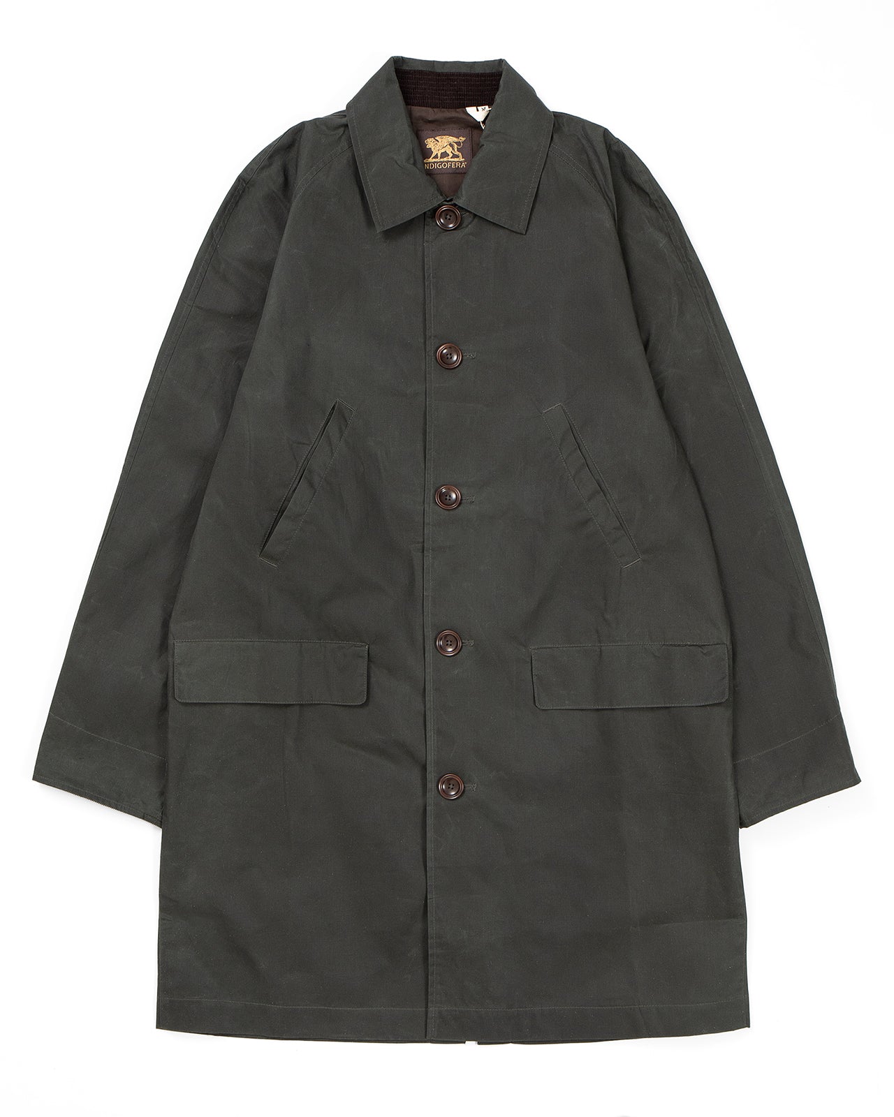 Indigofera Raven Coat, Coated Cotton Twill