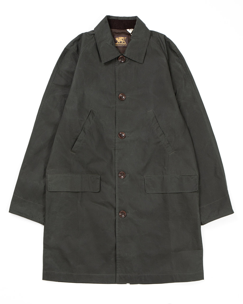 Indigofera Raven Coat, Coated Cotton Twill