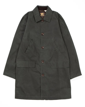 Indigofera Raven Coat, Coated Cotton Twill