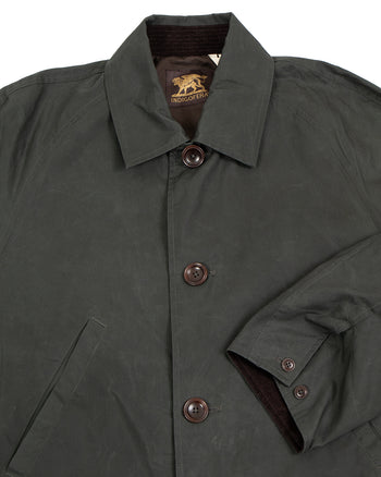 Indigofera Raven Coat, Coated Cotton Twill