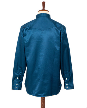 Indigofera Reynolds Shirt, Cotton / Rayon Twill, Royal Blue