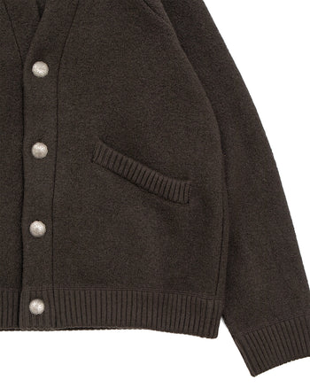 Indigofera Roan Wool Cardigan, Charcoal