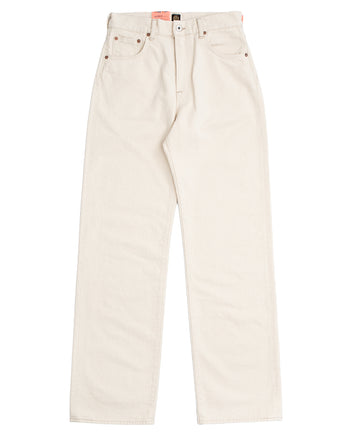 Indigofera Roslyn Jeans, Uneven Broken Twill, Ecru