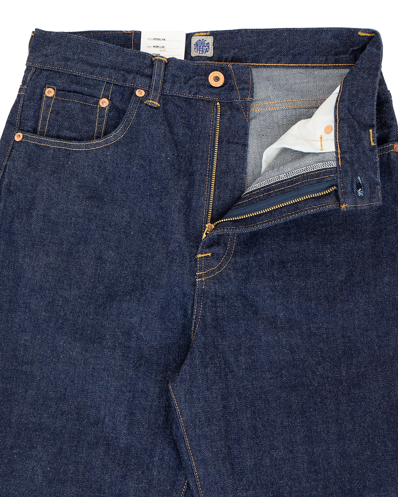 Indigofera Roslyn Jeans, Vintage 70's Denim, Rinse