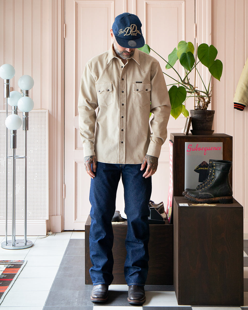 Indigofera Ryman Denim Shirt, Kochi Black Denim, Rinsed