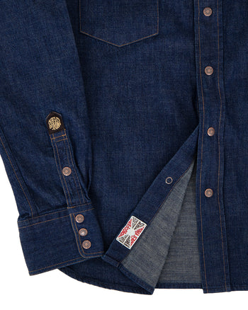 Indigofera Ryman Denim Shirt, Ohira Indigo Denim, Rinsed