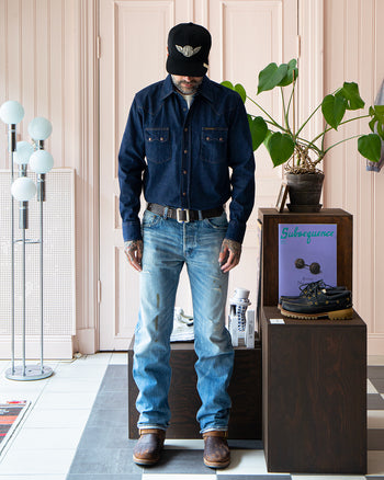 Indigofera Ryman Denim Shirt, Ohira Indigo Denim, Rinsed
