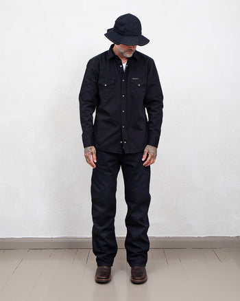 Indigofera Sideras Shirt, Cotton Twill, Black