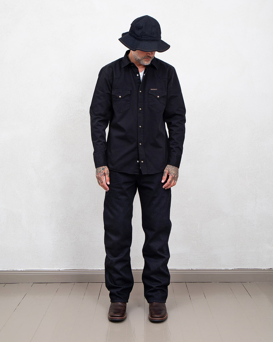 Indigofera Sideras Shirt, Cotton Twill, Black