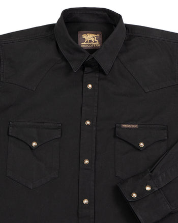 Indigofera Sideras Shirt, Cotton Twill, Black