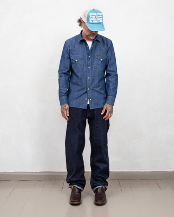 Indigofera Sideras Shirt, Indigo Chambray