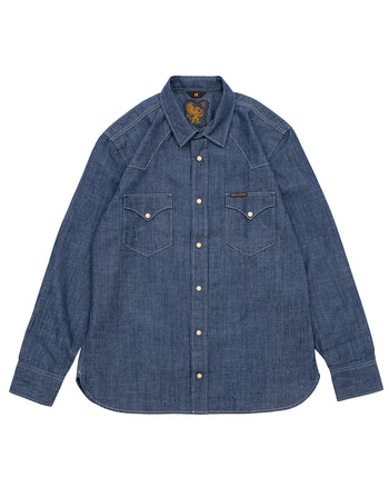 Indigofera Sideras Shirt, Indigo Chambray