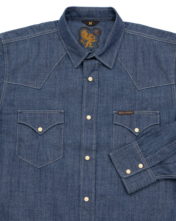 Indigofera Sideras Shirt, Indigo Chambray