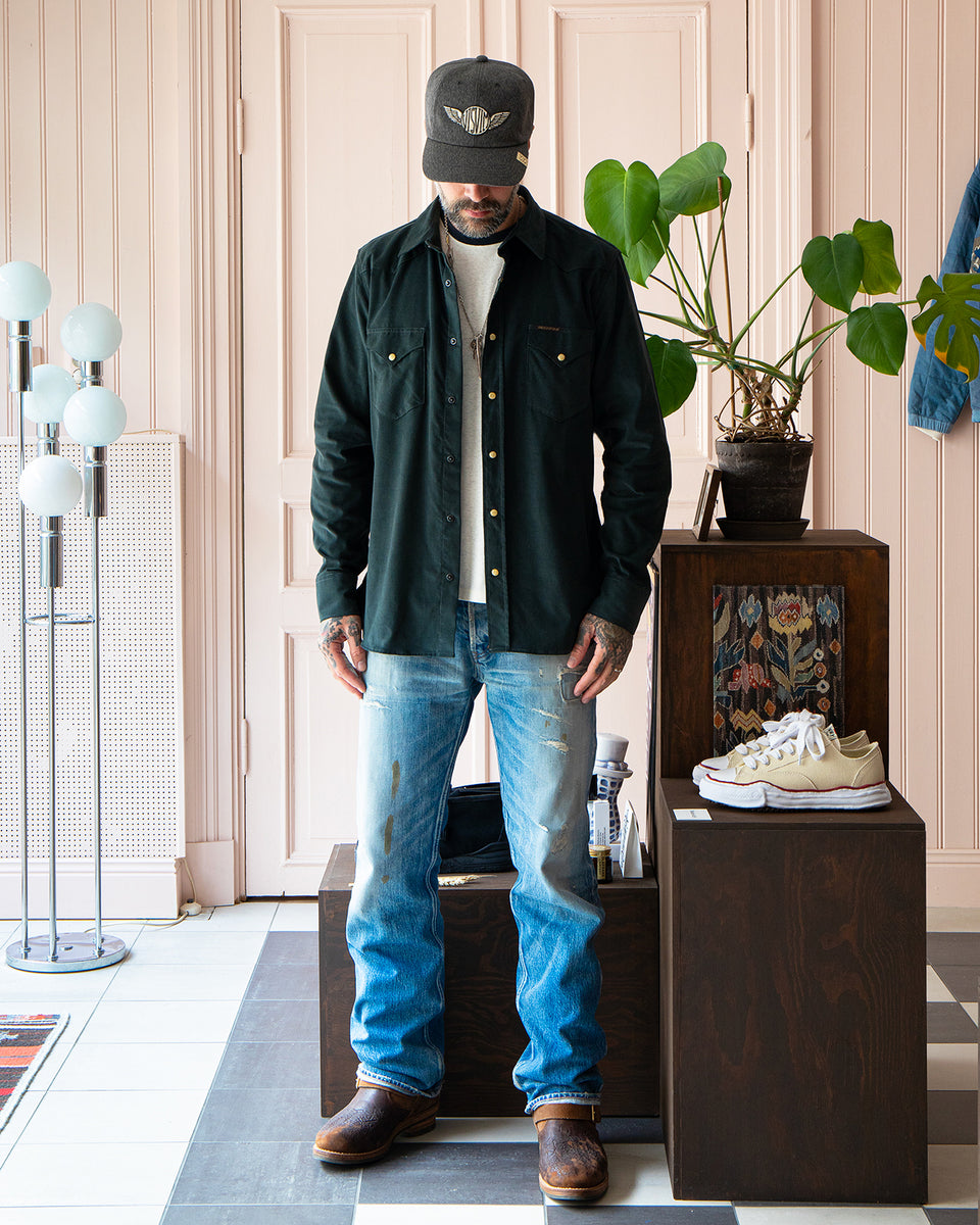 Indigofera Sideras Shirt, Corduroy, Petrol