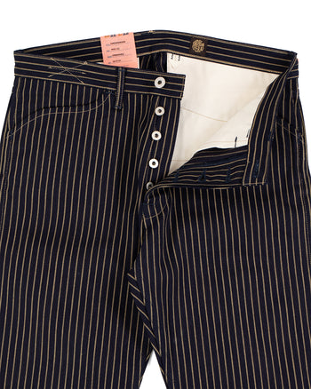Indigofera Swearengen Pants, Single Stripe Indigo