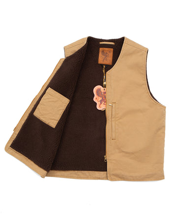 Indigofera Tectonic Vest, Uneven Twill, Beige