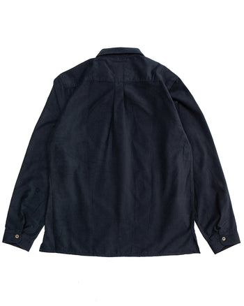 Indigofera Webster Shirt, Horizontal Corduroy, Navy