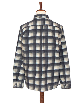 Indigofera Webster Shirt, Printed Check, Grey / White / Beige / Blue