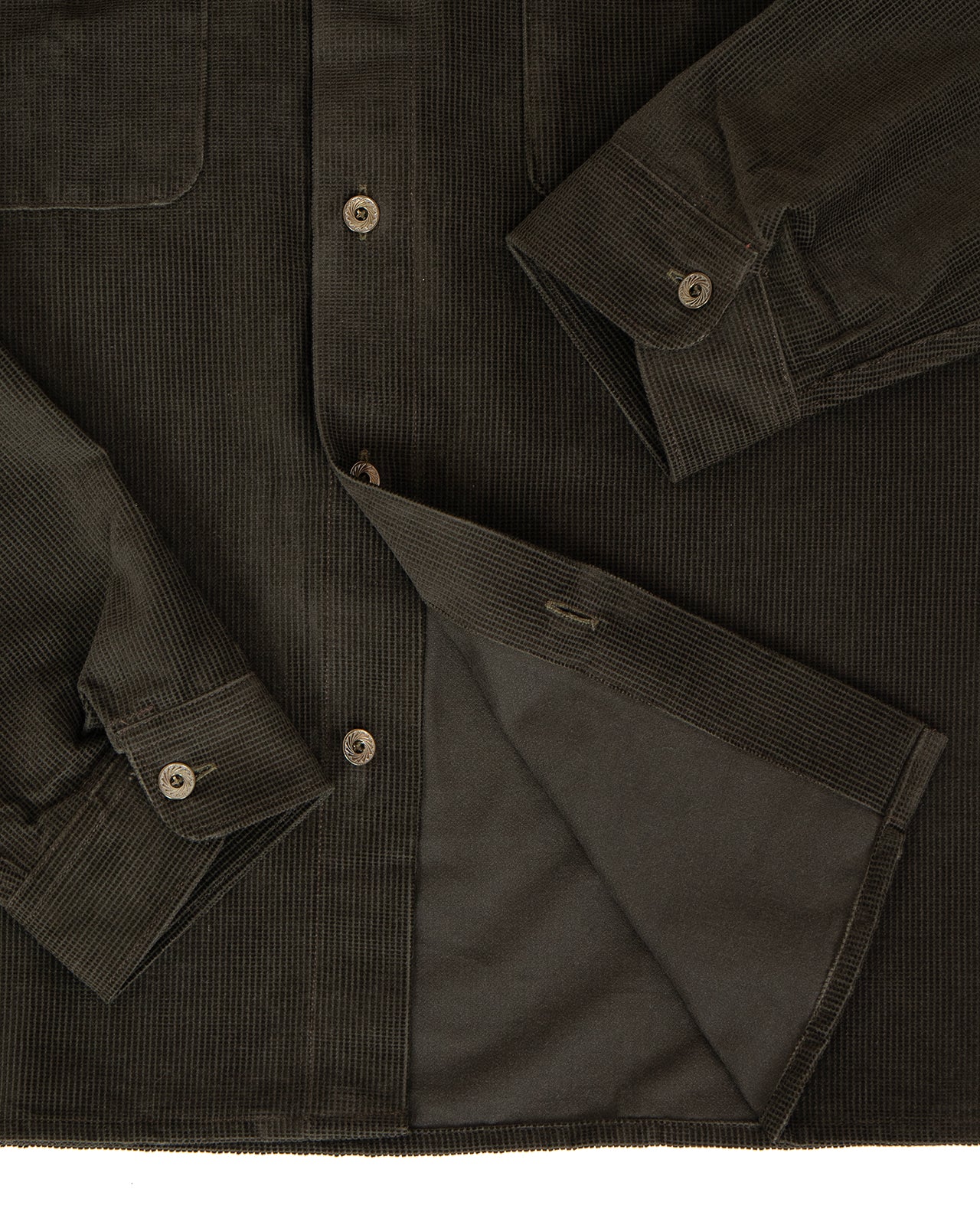 Indigofera Webster Shirt, Square Corduroy, Dark Green