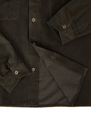 Indigofera Webster Shirt, Square Corduroy, Dark Green