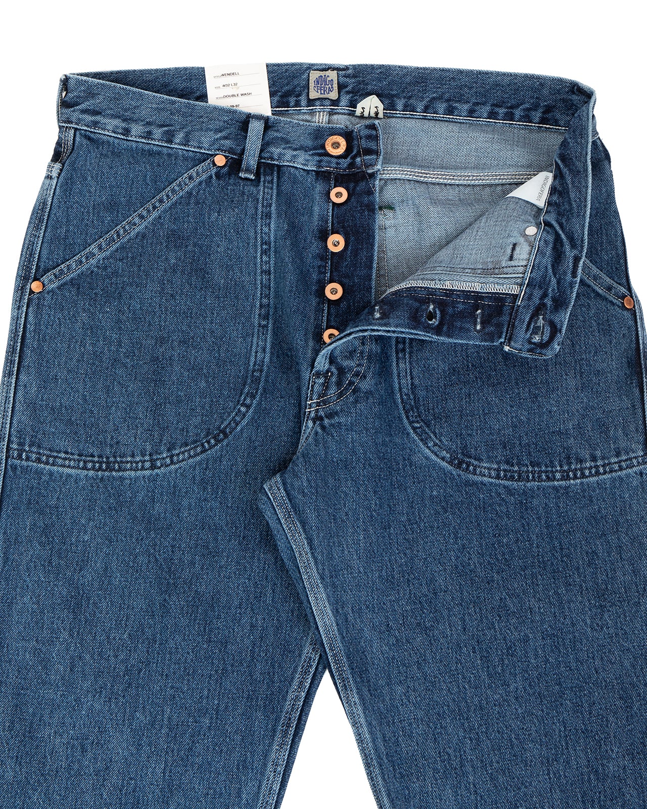 Indigofera Wendell Pants, No 9, Double Wash