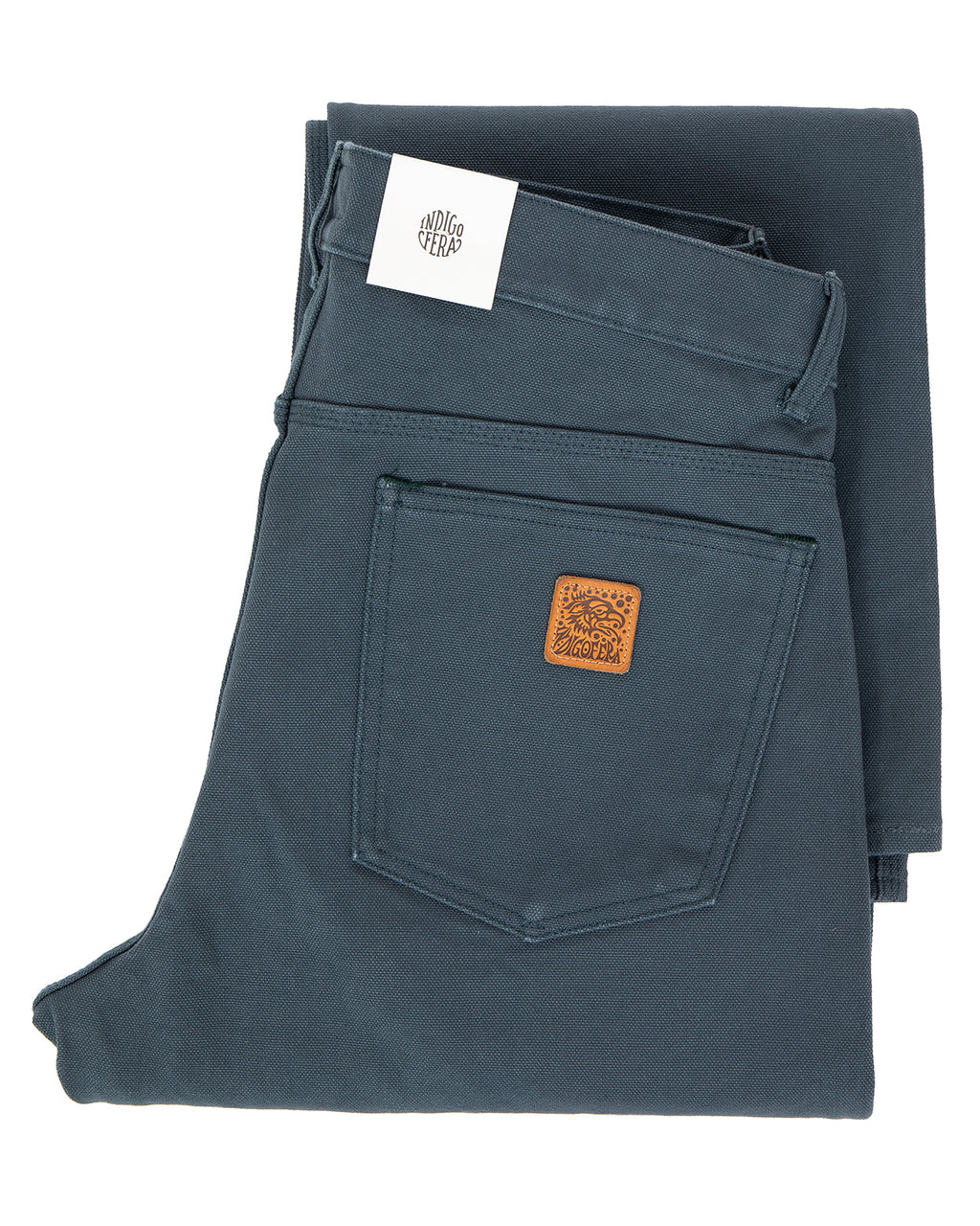 Indigofera Wendell Pants, Smithson Canvas, Petrol Rinse