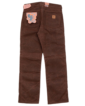 Indigofera Wendell Pants, Coated Canvas, Brown