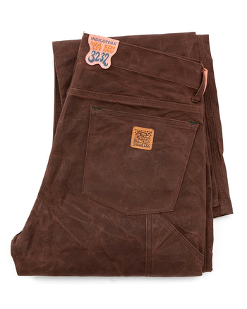 Indigofera Wendell Pants, Coated Canvas, Brown