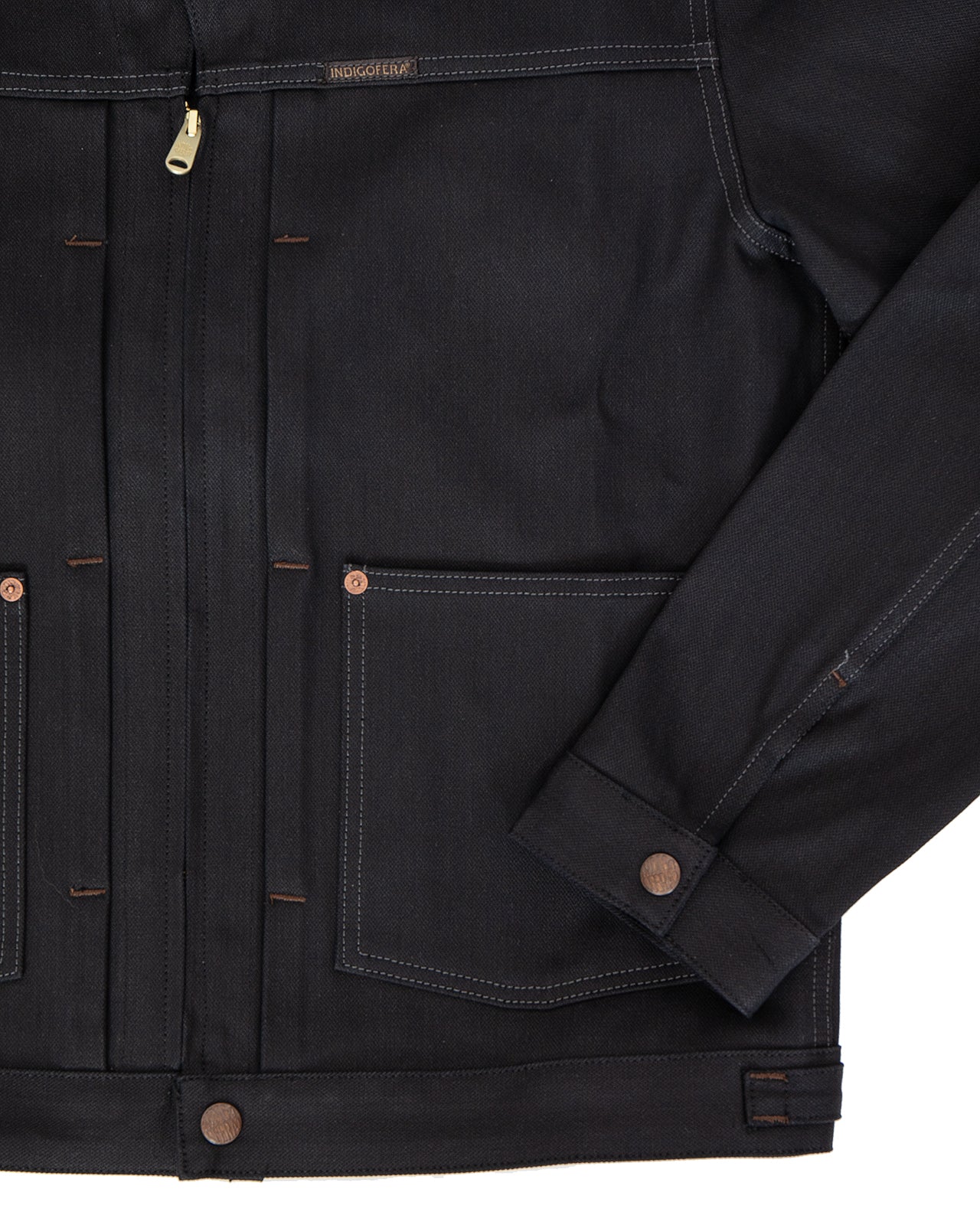 Indigofera Wibaux Jacket, Uneven Broken Twill, Black