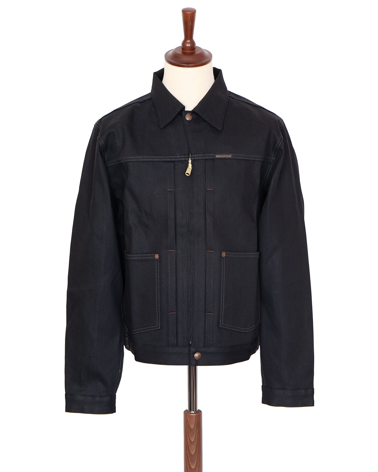 Indigofera Wibaux Jacket, Uneven Broken Twill, Black