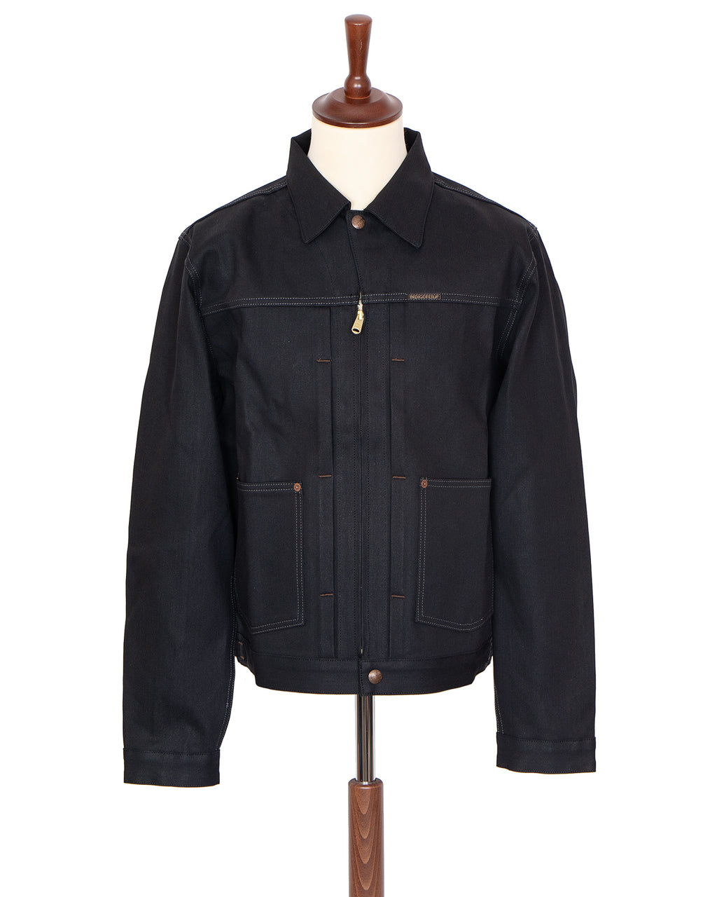 Indigofera Wibaux Jacket, Uneven Broken Twill, Black