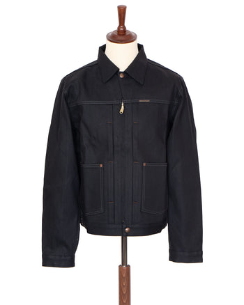 Indigofera Wibaux Jacket, Uneven Broken Twill, Black