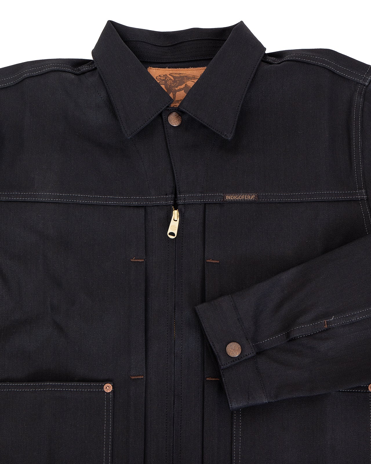 Indigofera Wibaux Jacket, Uneven Broken Twill, Black