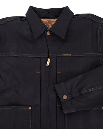 Indigofera Wibaux Jacket, Uneven Broken Twill, Black
