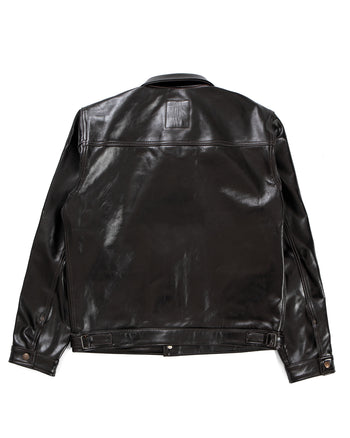 Indigofera Wibaux Leather Jacket, Blackish Brown