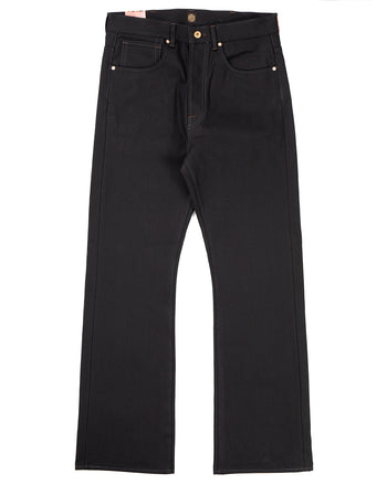 Indigofera Wyatt Jeans, Uneven Broken Twill, Black, Unwashed