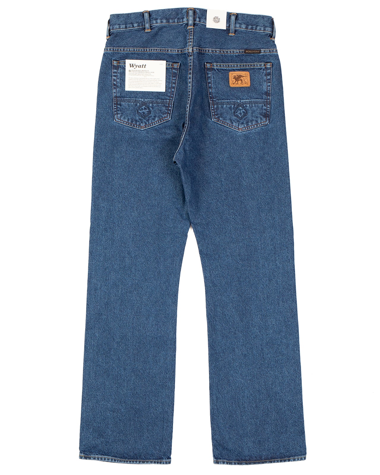 Indigofera Wyatt Jeans, Uneven Broken Twill, Double Wash
