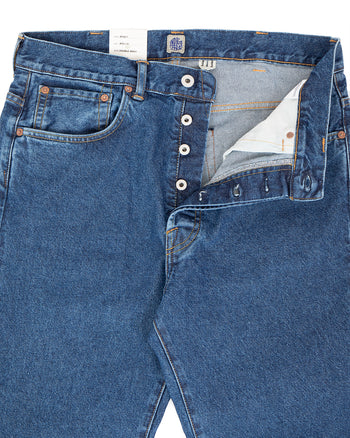 Indigofera Wyatt Jeans, Uneven Broken Twill, Double Wash