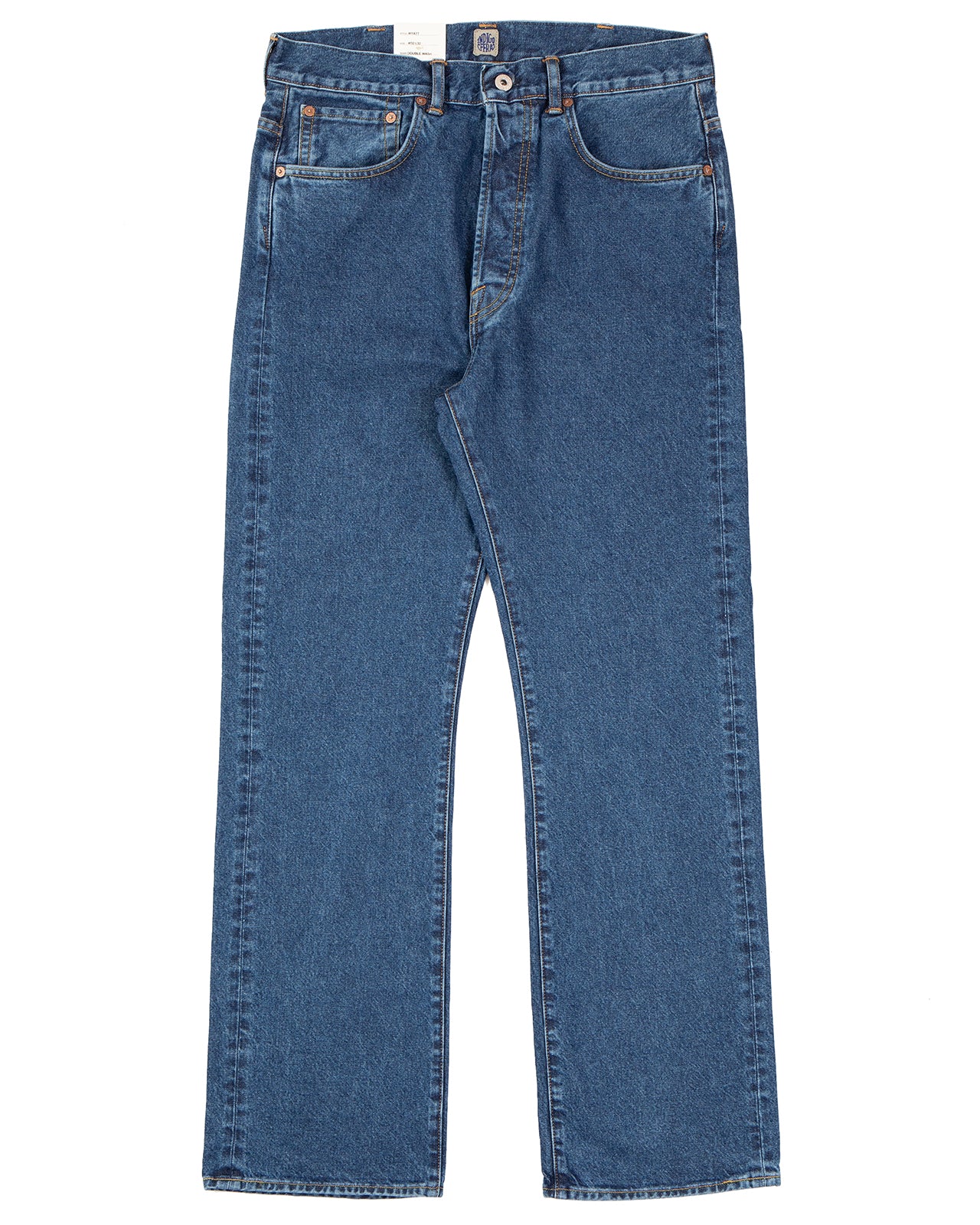 Indigofera Wyatt Jeans, Uneven Broken Twill, Double Wash