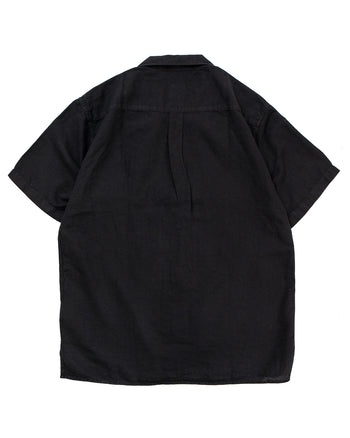 Indigofera x Mill Scale Javelina Shirt, Linen Canvas, Black