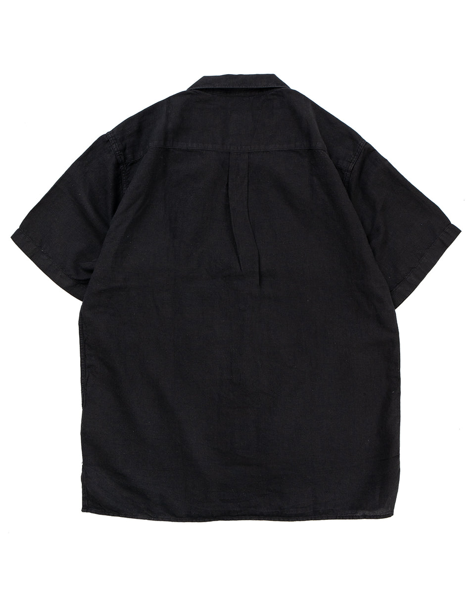 Indigofera x Mill Scale Javelina Shirt, Linen Canvas, Black