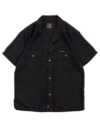 Indigofera x Mill Scale Javelina Shirt, Linen Canvas, Black