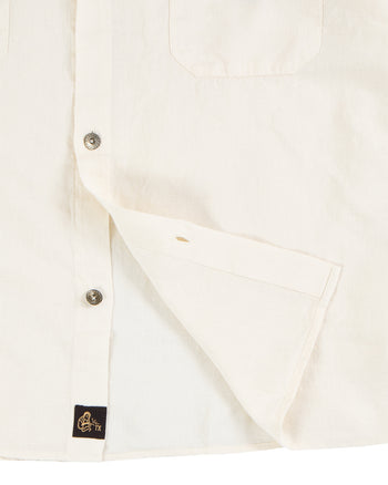 Indigofera x Mill Scale Javelina Shirt, Linen Canvas, Ecru