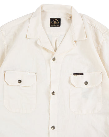 Indigofera x Mill Scale Javelina Shirt, Linen Canvas, Ecru