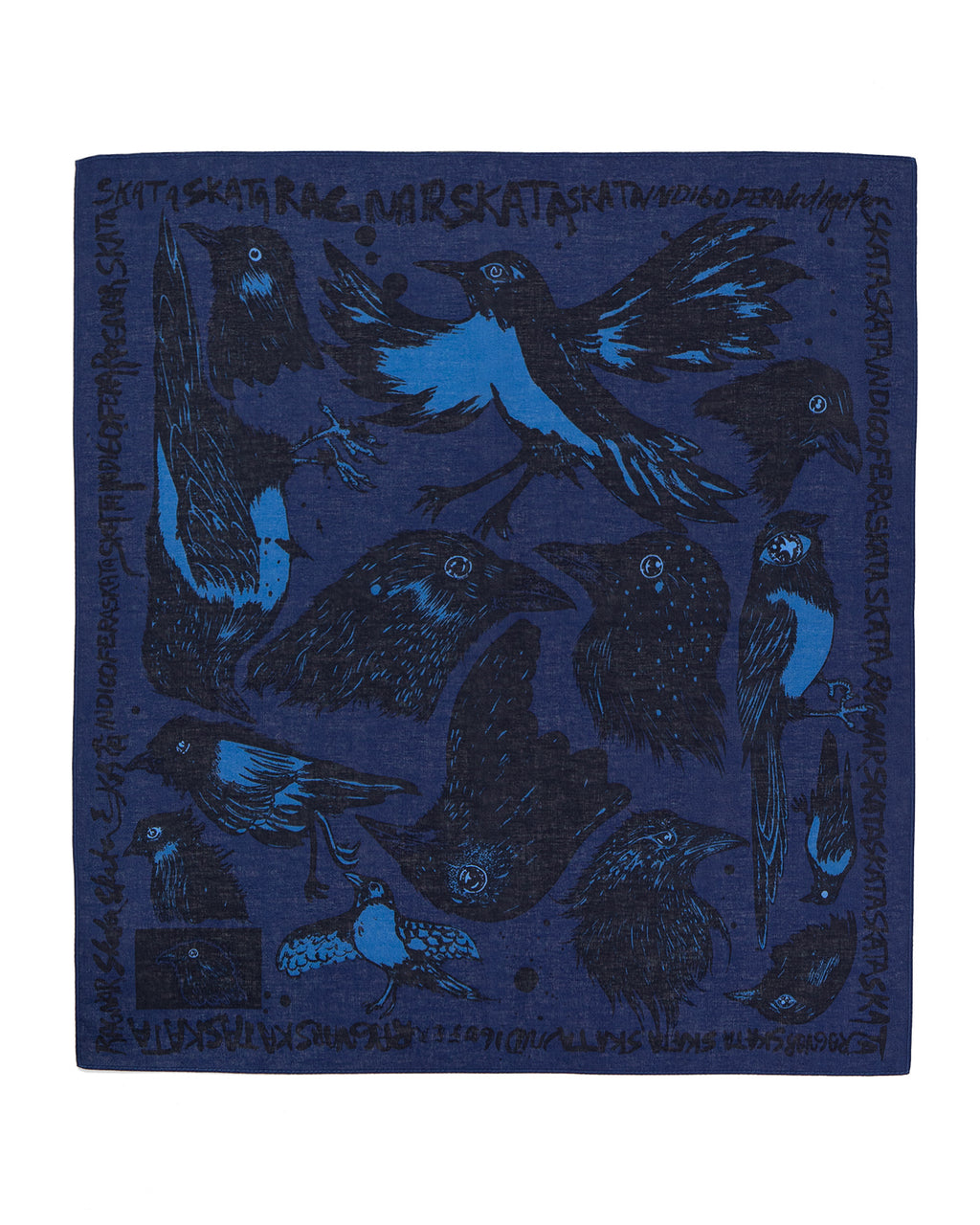 Indigofera x Ragnar Persson, The Devil's Bird Bandana, Blue / Black