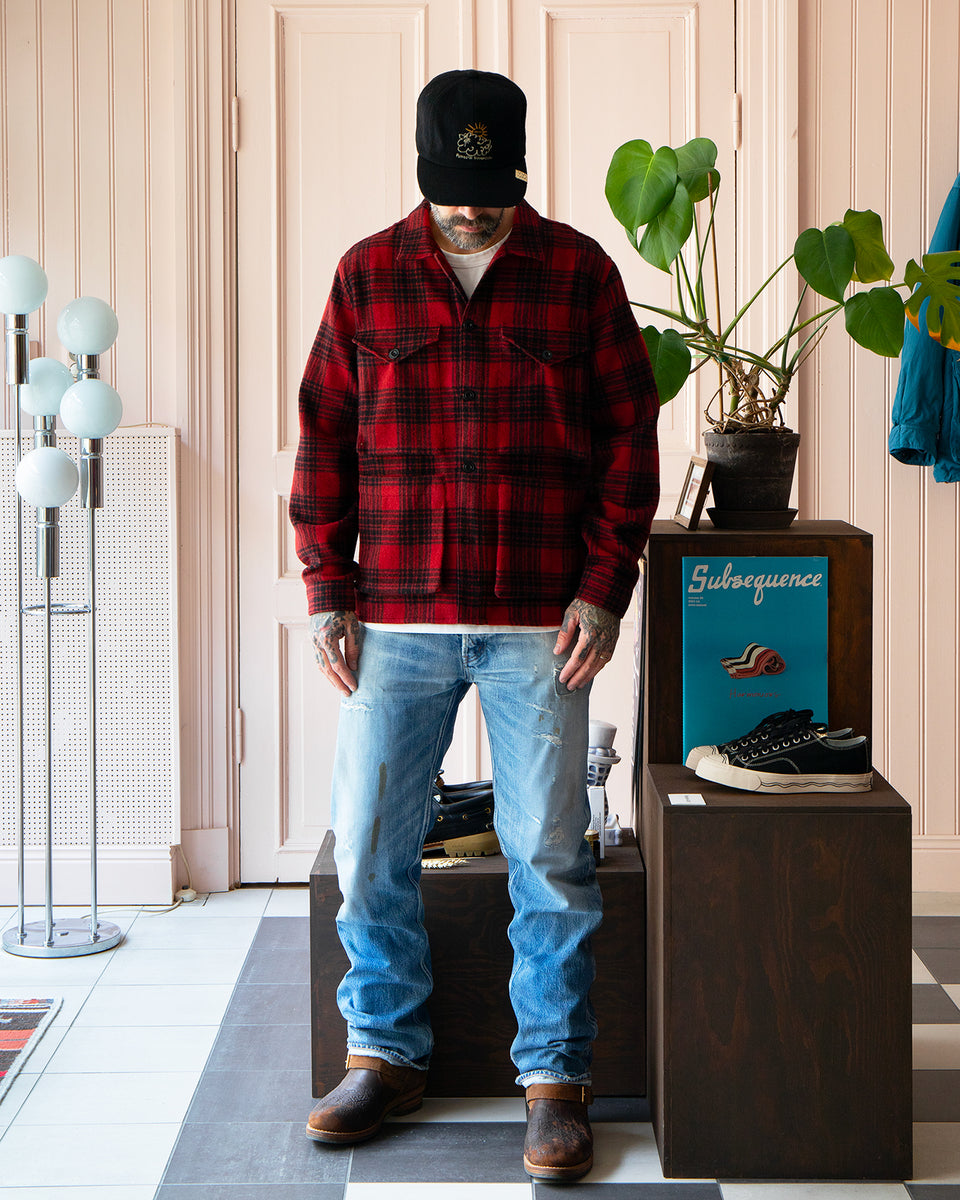 Indigofera Holt Shirt, Red / Black Check