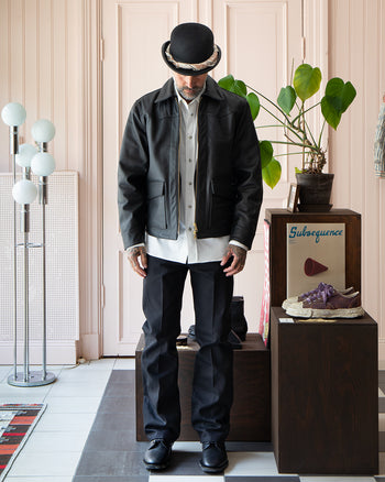 Indigofera Robertson Leather Jacket Black Tea Core