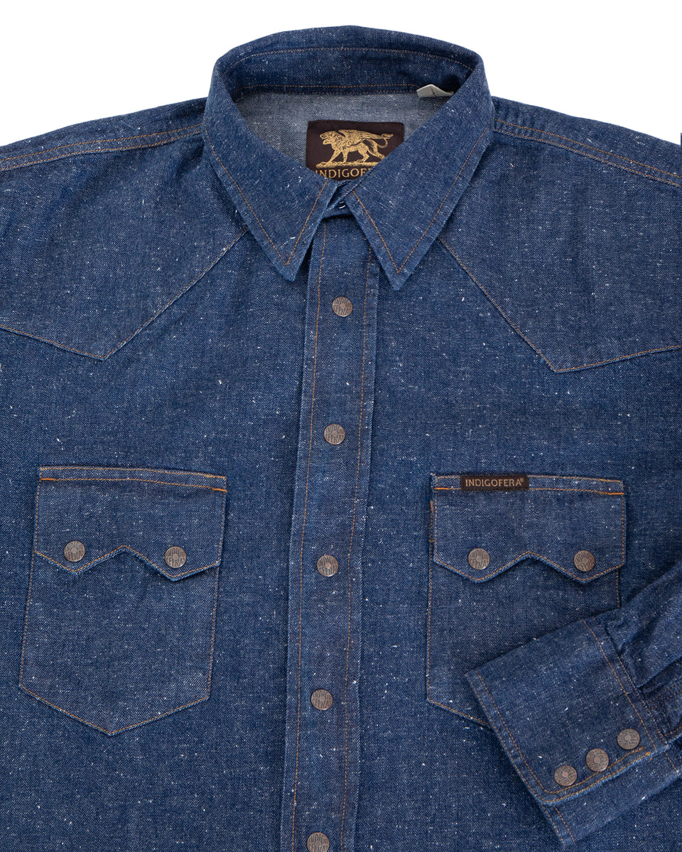 Indigofera Ryman Denim Shirt, Neppy Indigo