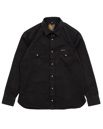 Indigofera Sideras Shirt, Cotton Twill, Black