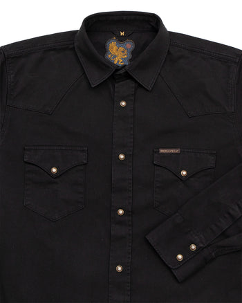 Indigofera Sideras Shirt, Cotton Twill, Black